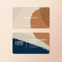 Modern abstract business card design template with rounded corner vector