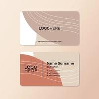 Modern abstract business card design template with rounded corner vector