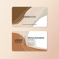 Modern abstract business card design template with rounded corner vector