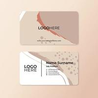 Modern abstract business card design template with rounded corner vector