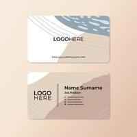 Modern abstract business card design template with rounded corner vector