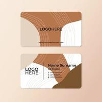 Modern abstract business card design template with rounded corner vector