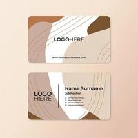 Modern abstract business card design template with rounded corner vector