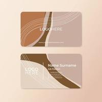 Modern abstract business card design template with rounded corner vector