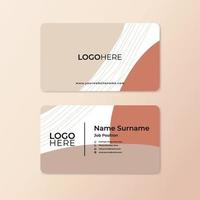 Modern abstract business card design template with rounded corner vector