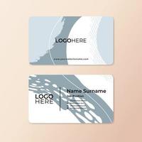 Modern abstract business card design template with rounded corner vector