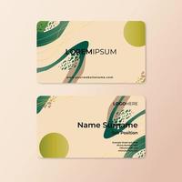 Modern abstract business card design template with rounded corner vector