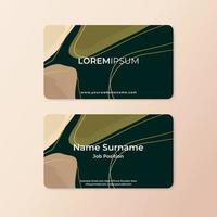 Modern abstract business card design template with rounded corner vector