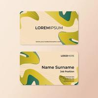 Modern abstract business card design template with rounded corner vector