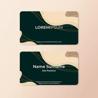 Modern abstract business card design template with rounded corner vector