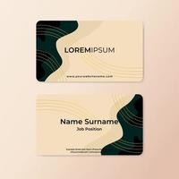 Modern abstract business card design template with rounded corner vector