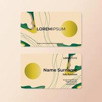 Modern abstract business card design template with rounded corner vector