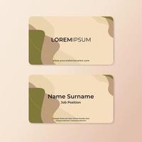 Modern abstract business card design template with rounded corner vector