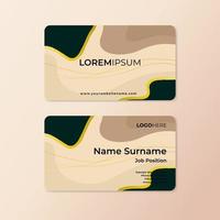 Modern abstract business card design template with rounded corner vector