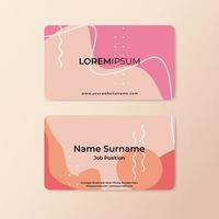 Modern abstract business card design template with rounded corner vector