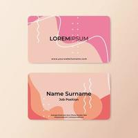 Modern abstract business card design template with rounded corner vector