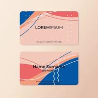 Modern abstract business card design template with rounded corner vector