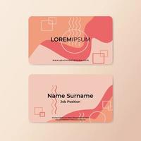 Modern abstract business card design template with rounded corner vector