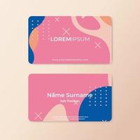 Modern abstract business card design template with rounded corner vector