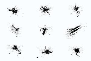 set of abstract grunge ink splat in vector eps 10