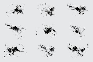 Conjunto de símbolos de tinta grunge abstracto en eps vectoriales 10 vector