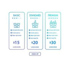 Banner for tariffs, pricing tables and plans vector