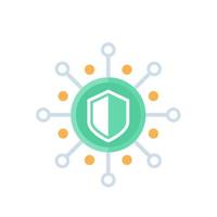 Cyber security icon, data protection concept vector