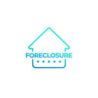 foreclosure vector, with house icon vector