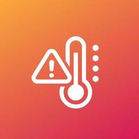 high temperature warning vector icon