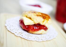 Scone dessert close-up photo