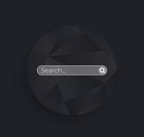 Search bar vector page, template for ui