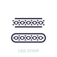 LED stripes icon vector