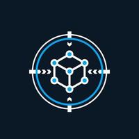 3d scanning vector icon