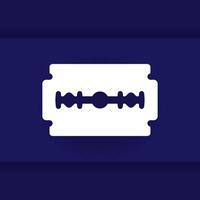 razor blade vector solid icon