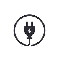 icono de enchufe electrico vector