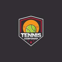 logo de tenis insignia deportiva logo americano deporte vector