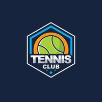 logo de tenis insignia deportiva logo americano deporte vector