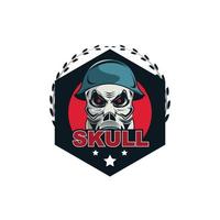 Skull with gas mask illustration vector