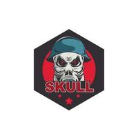 Skull with gas mask illustration vector