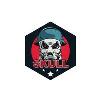 Skull with gas mask illustration vector