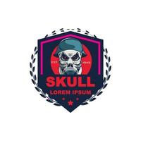 Skull with gas mask illustration vector