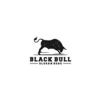 bull logo template in white background vector