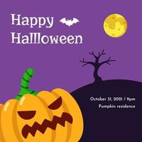 Halloween Poster Background Banner Vector Illustration for Halloween Season