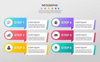 visualización de datos empresariales moderna. diagrama del proceso. elementos abstractos de gráfico, diagrama con pasos, opciones. plantilla de negocio de vector para presentación. concepto creativo para infografía