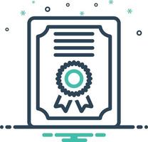 icono de mezcla para certificado vector