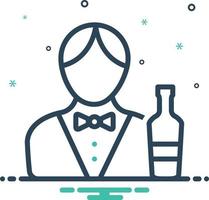 icono de mezcla para barman vector