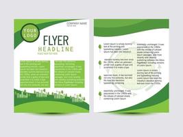 Vector illustration of eco flyer, poster, brochure, magazine cover template.