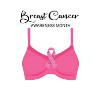 Ilustración de un fondo para el mes de concientización sobre el cáncer de mama vector