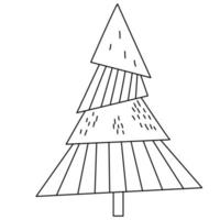 Christmas tree. outline. illustration vector