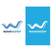 Water wave icon vector